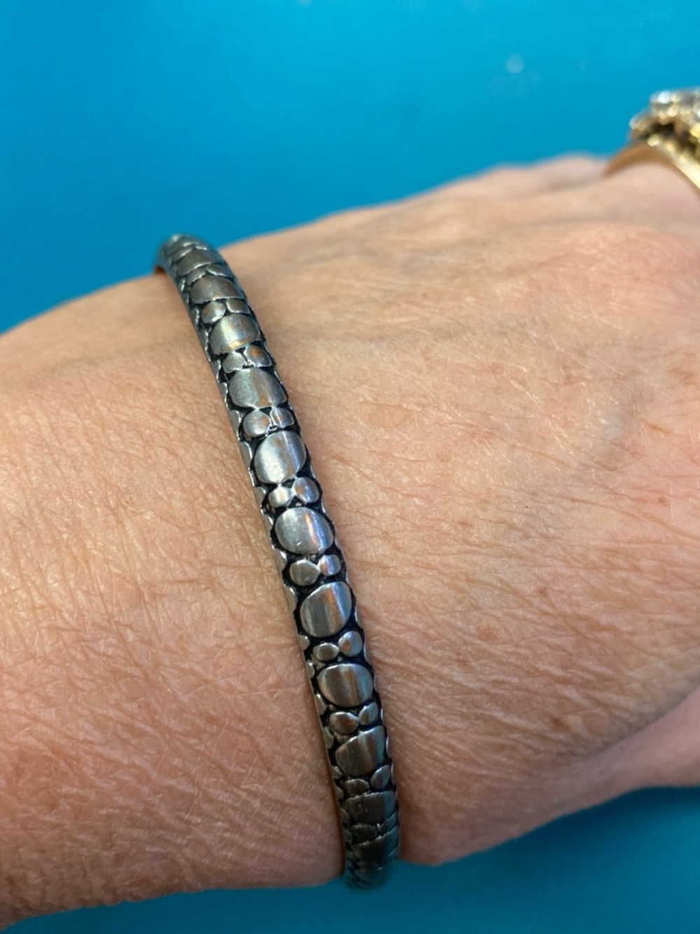 Vintage Monet snake skin pattern Bracelet